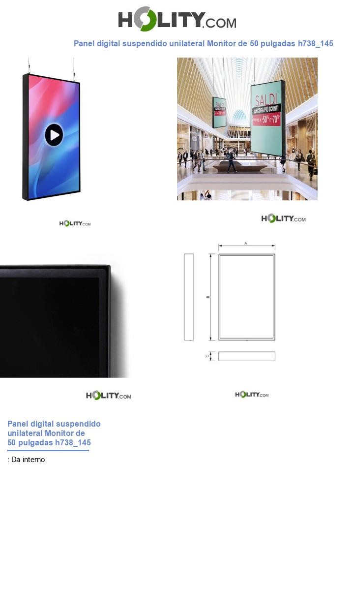 Panel digital suspendido unilateral Monitor de 50 pulgadas h738_145