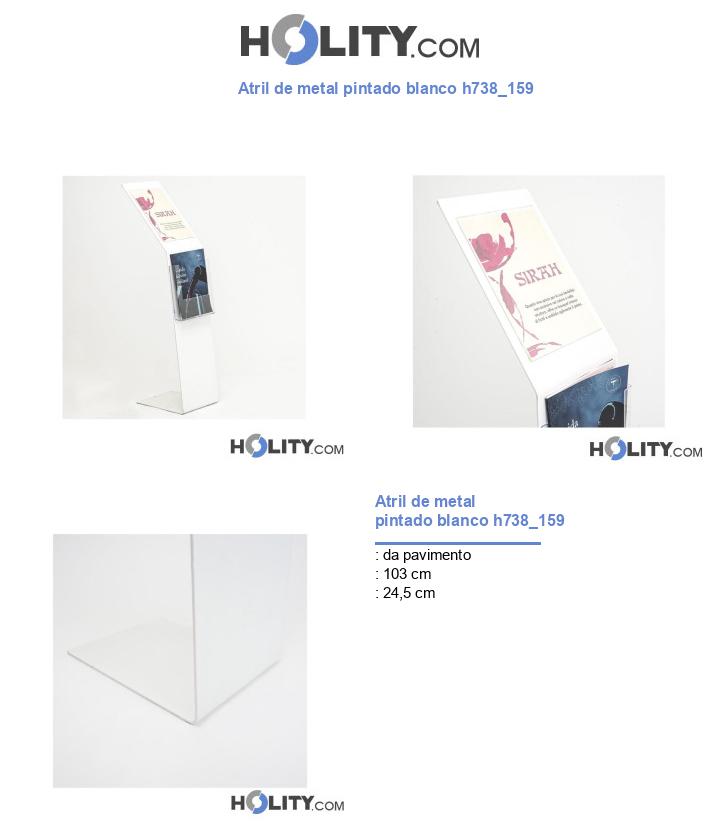 Atril de metal pintado blanco h738_159