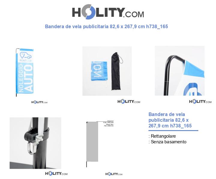 Bandera de vela publicitaria 82,6 x 267,9 cm h738_165