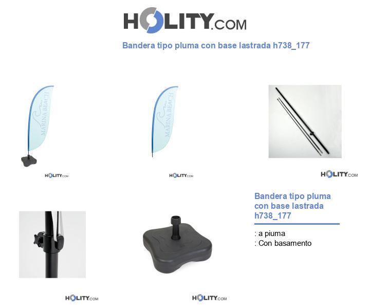 Bandera tipo pluma con base lastrada h738_177