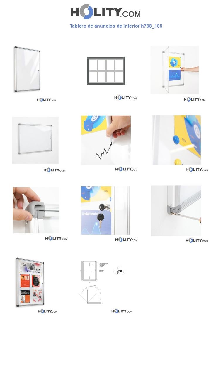 Tablero de anuncios de interior h738_185