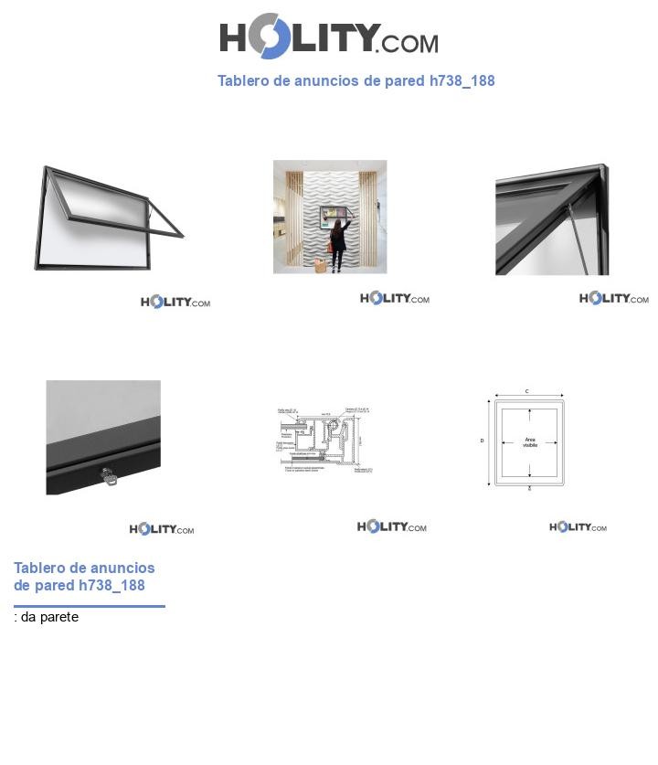 Tablero de anuncios de pared h738_188
