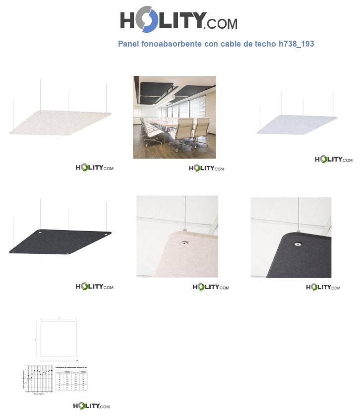 Panel fonoabsorbente con cable de techo h738_193