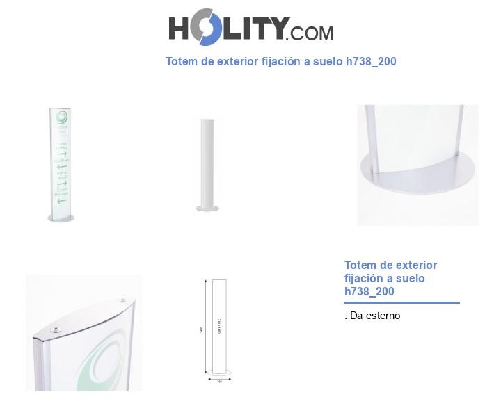 Totem de exterior fijación a suelo h738_200