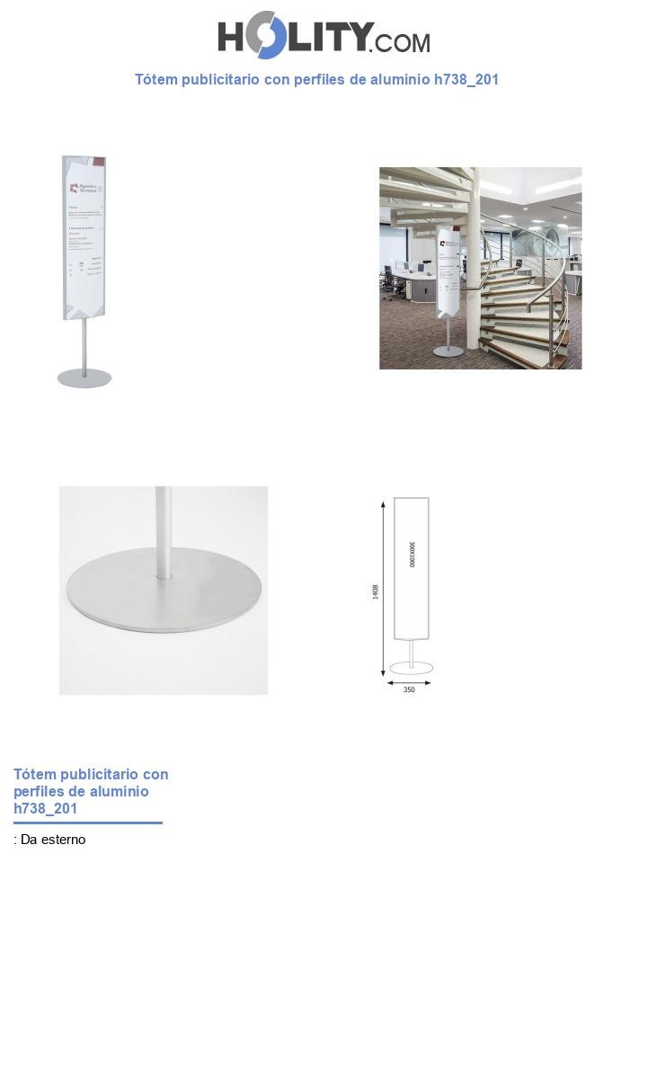 Tótem publicitario con perfiles de aluminio h738_201