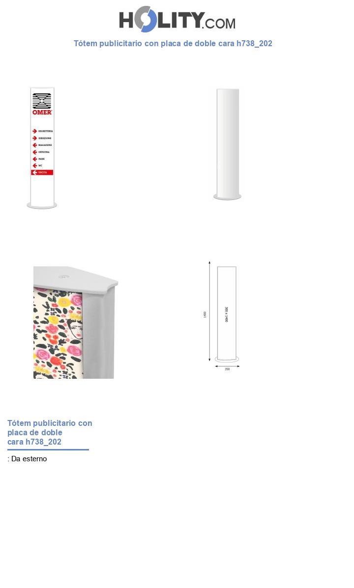 Tótem publicitario con placa de doble cara h738_202