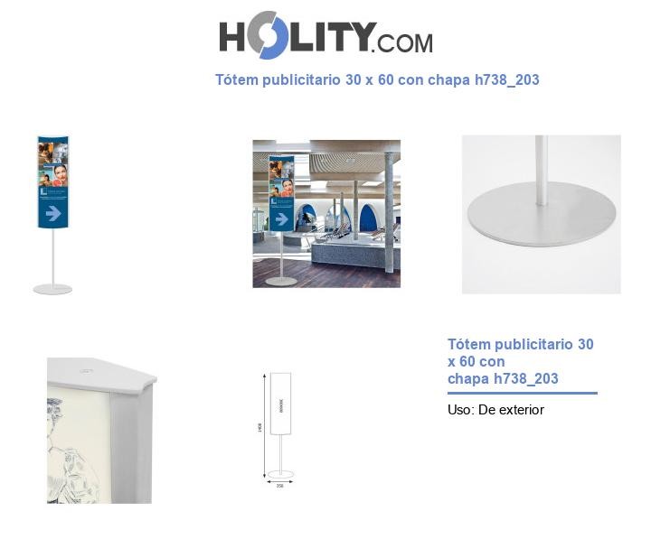 Tótem publicitario 30 x 60 con chapa h738_203