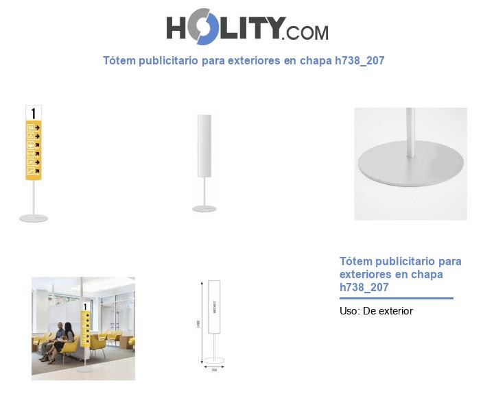 Tótem publicitario para exteriores en chapa h738_207