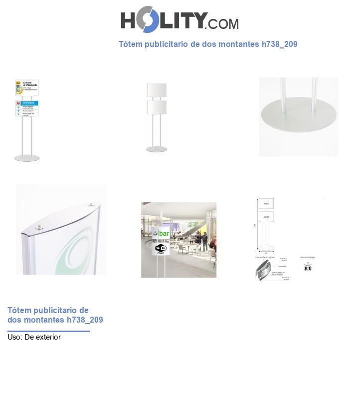 Tótem publicitario de dos montantes h738_209