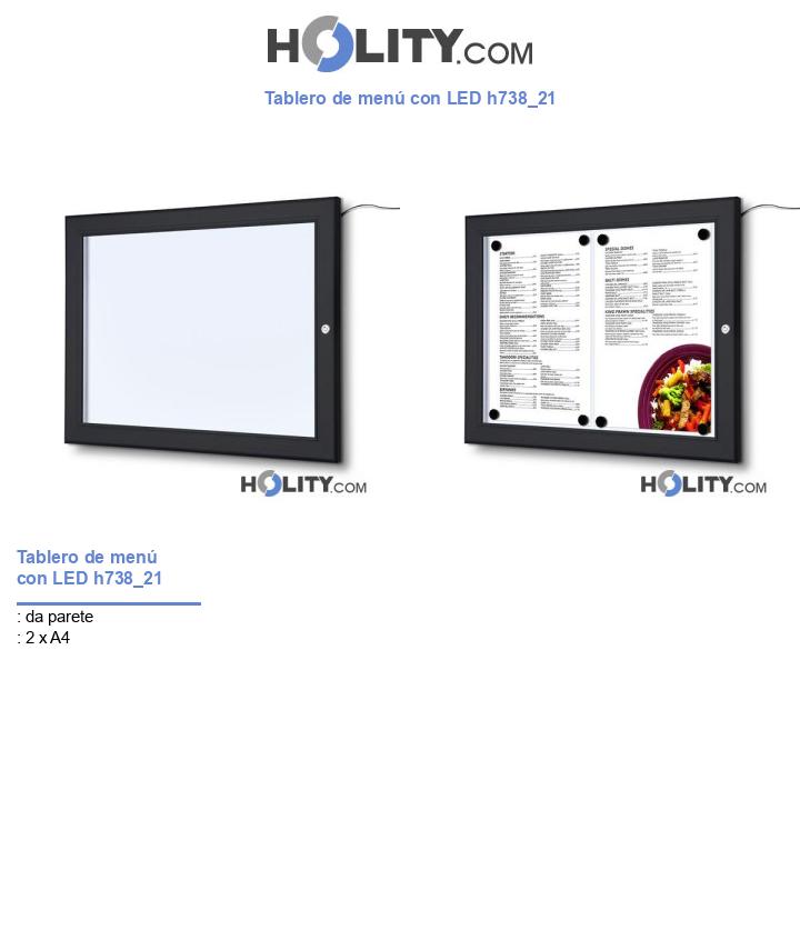 Tablero de menú con LED h738_21