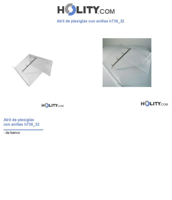 Atril de plexiglás con anillas h738_32