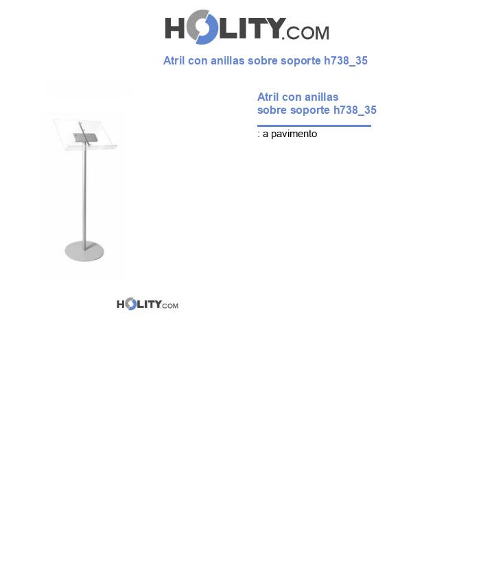 Atril con anillas sobre soporte h738_35