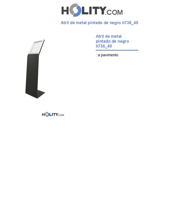 Atril de metal pintado de negro h738_40