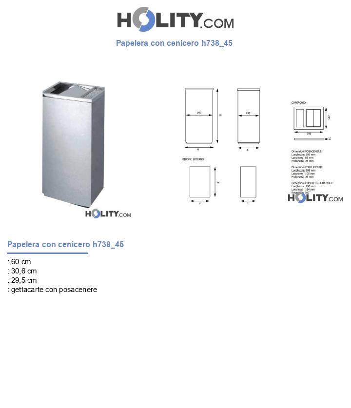 Papelera con cenicero h738_45