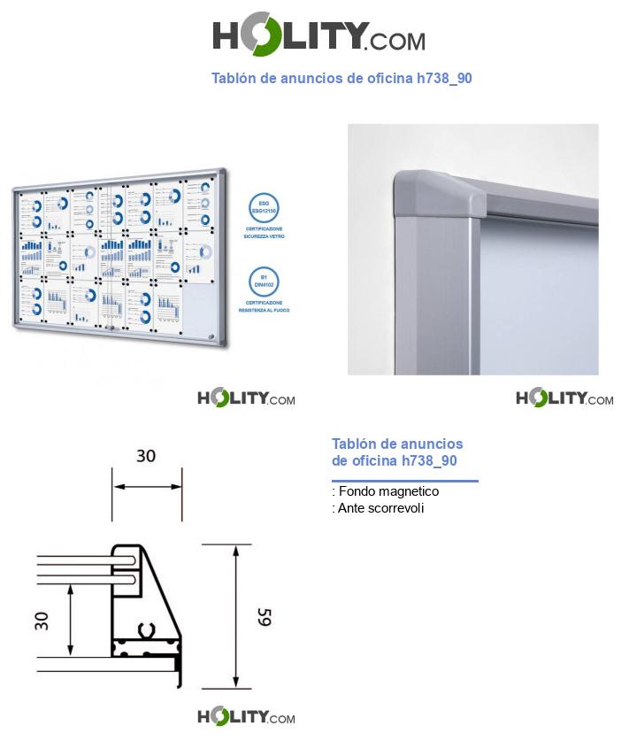 Tablón de anuncios de oficina h738_90