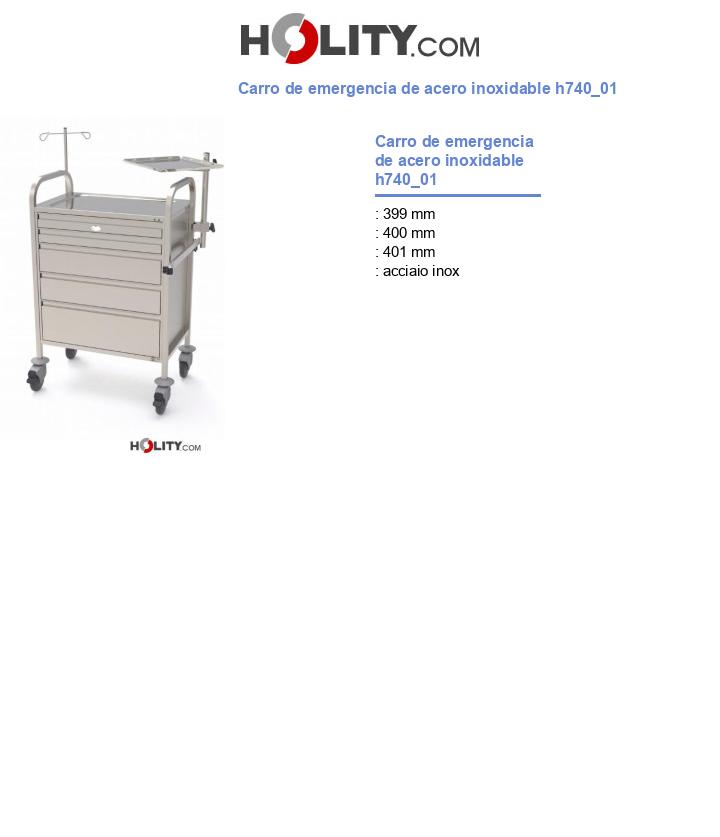 Carro de emergencia de acero inoxidable h740_01