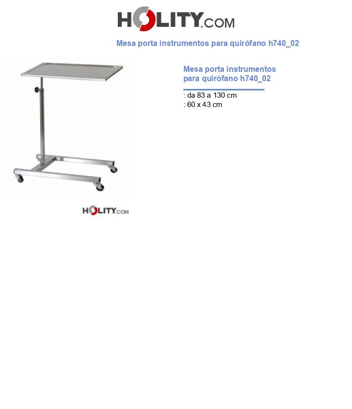Mesa porta instrumentos para quirófano h740_02