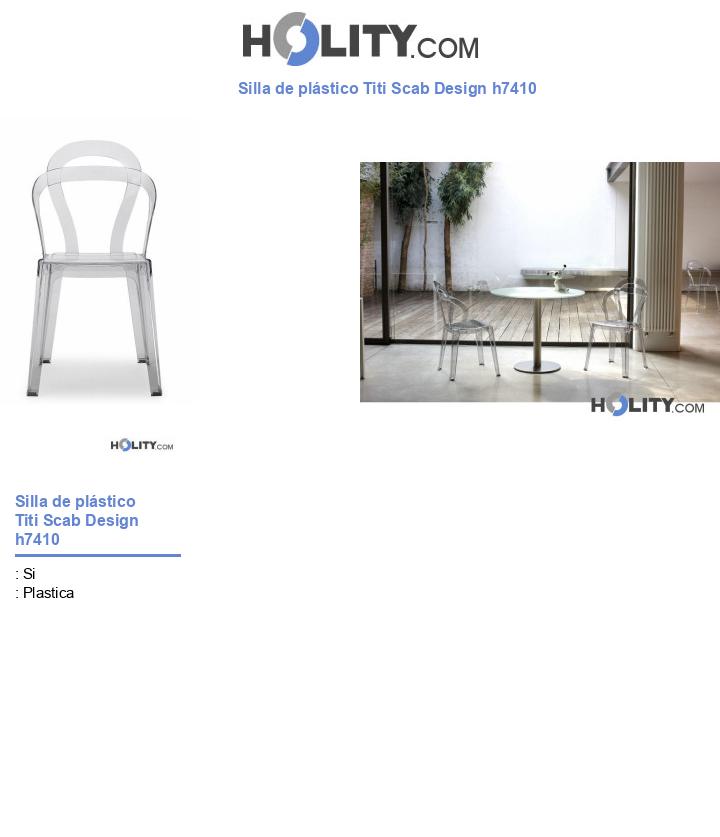 Silla de plástico Titi Scab Design h7410