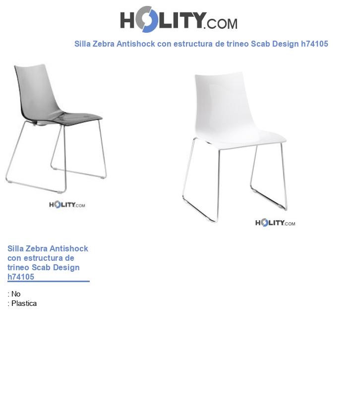Silla Zebra Antishock con estructura de trineo Scab Design h74105