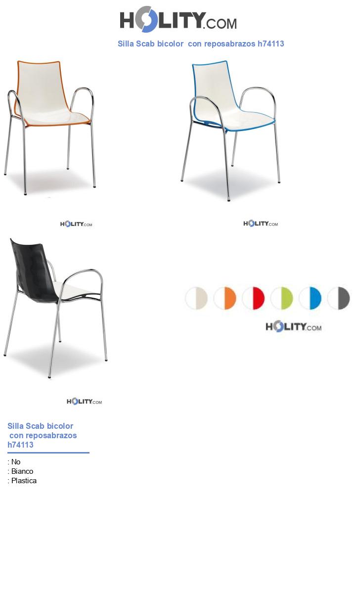 Silla Scab bicolor  con reposabrazos h74113