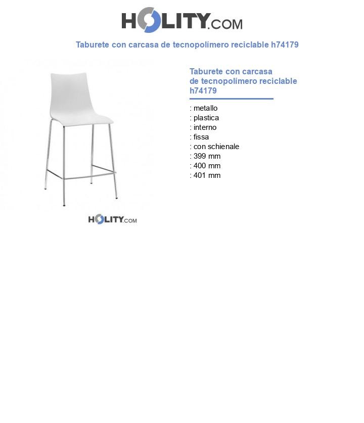 Taburete con carcasa de tecnopolÃmero reciclable h74179
