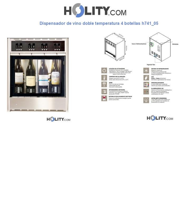 Dispensador de vino doble temperatura 4 botellas h741_05