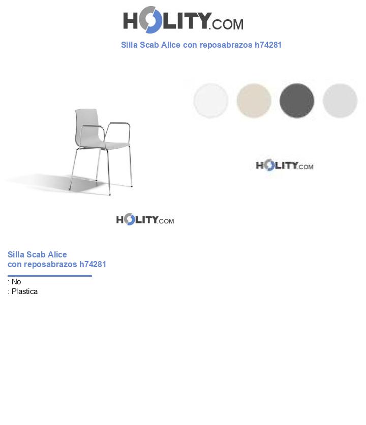 Silla Scab Alice con reposabrazos h74281