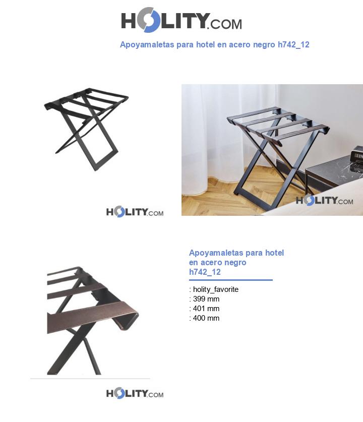 Apoyamaletas para hotel en acero negro h742_12