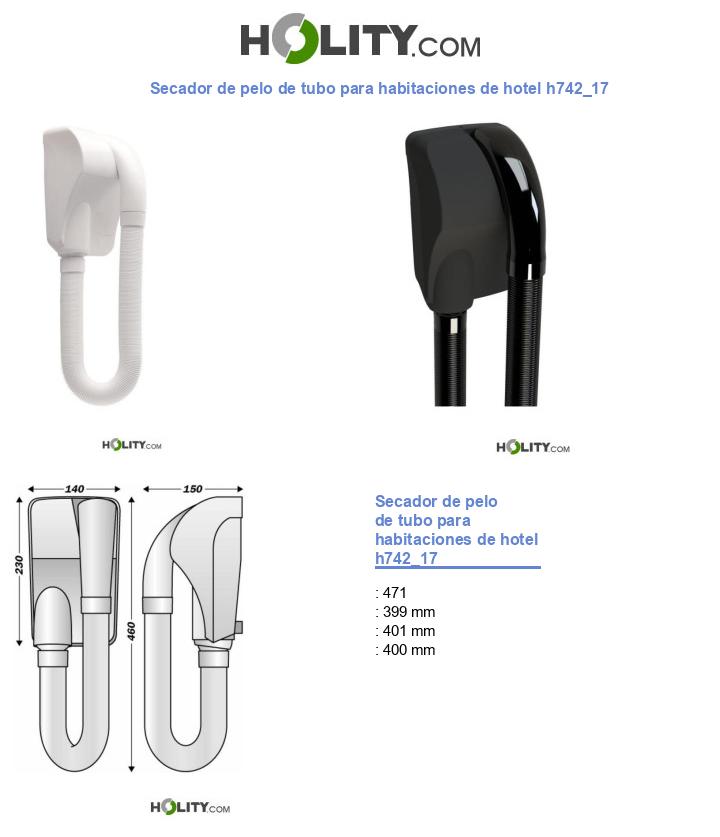 Secador de pelo de tubo para habitaciones de hotel h742_17