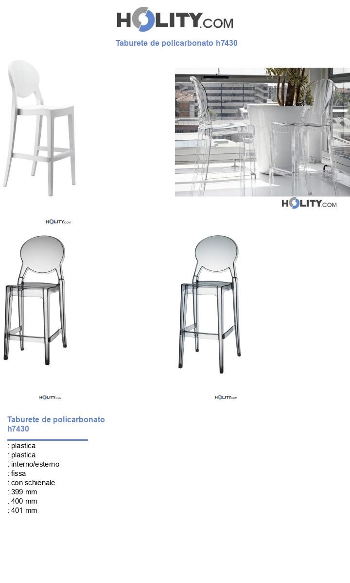 Taburete de policarbonato h7430