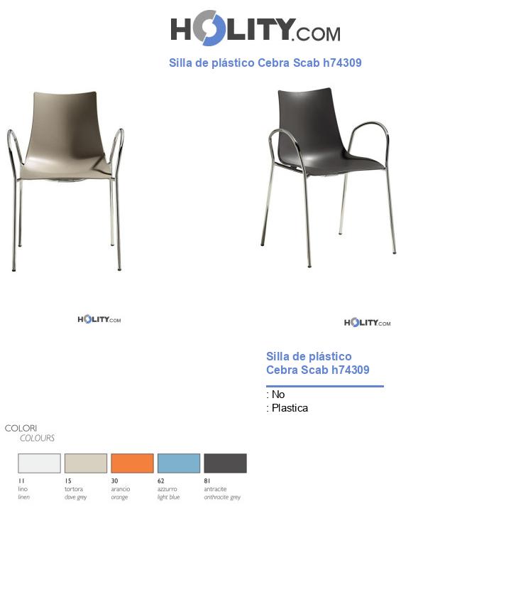 Silla de plástico Cebra Scab h74309
