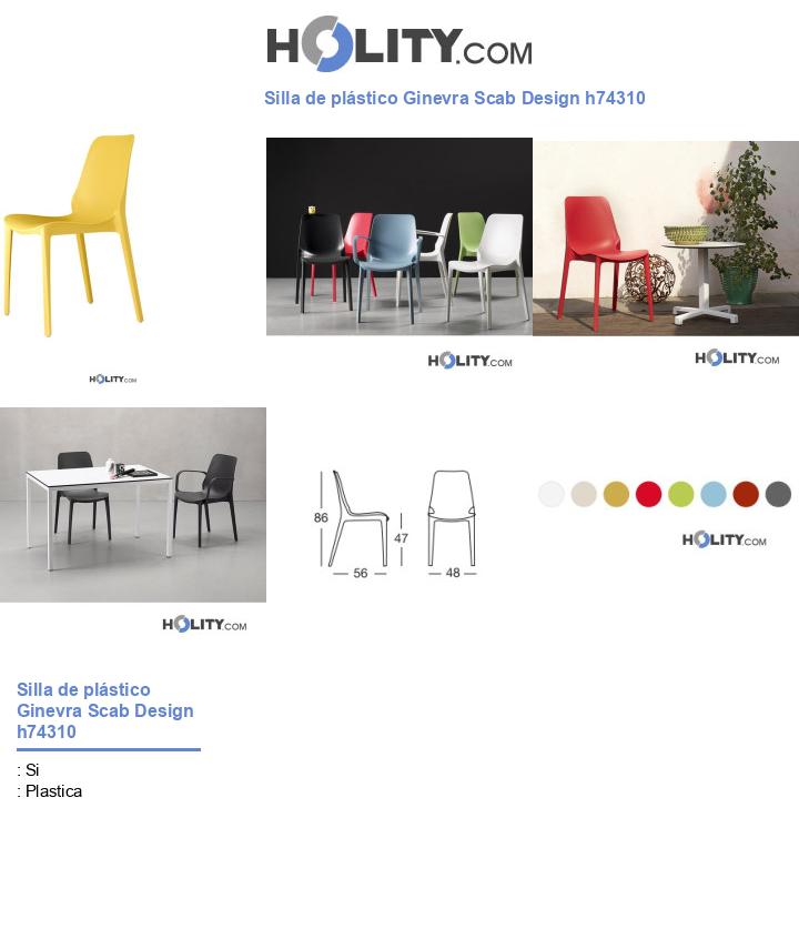 Silla de plástico Ginevra Scab Design h74310