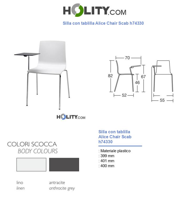 Silla con tablilla Alice Chair Scab h74330