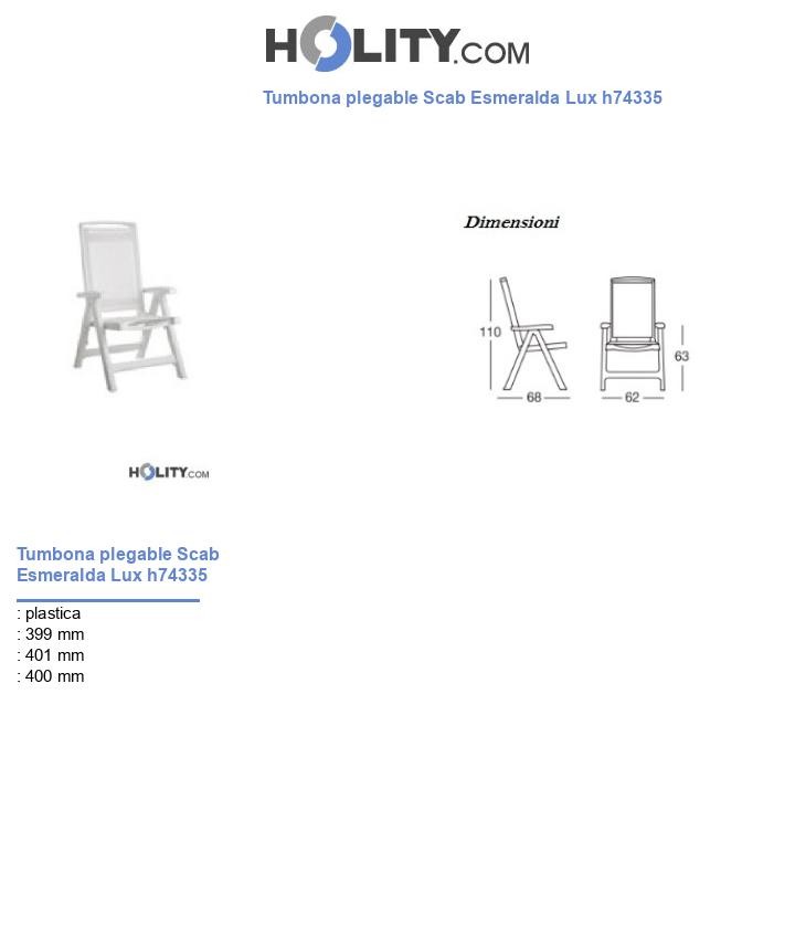 Tumbona plegable Scab Esmeralda Lux h74335