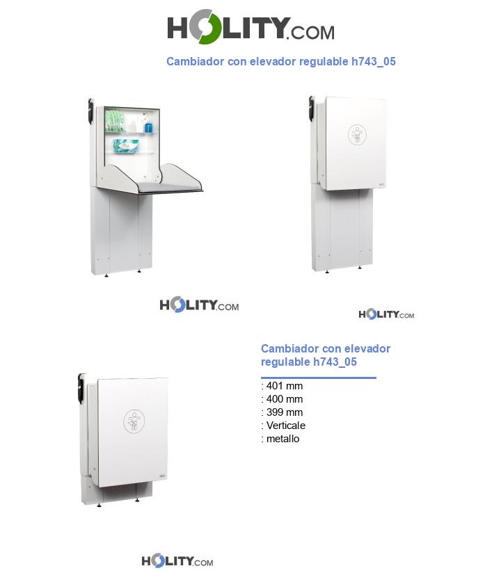 Cambiador con elevador regulable h743_05