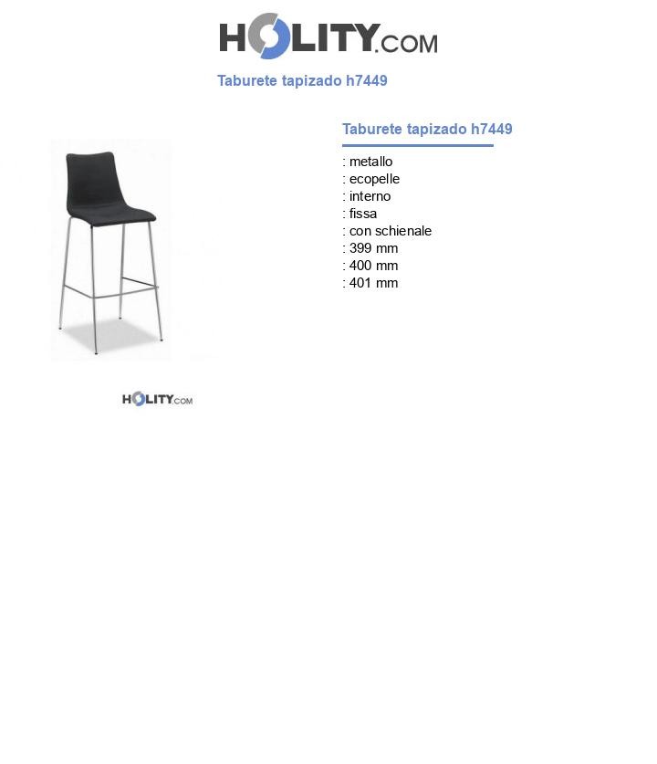 Taburete tapizado h7449