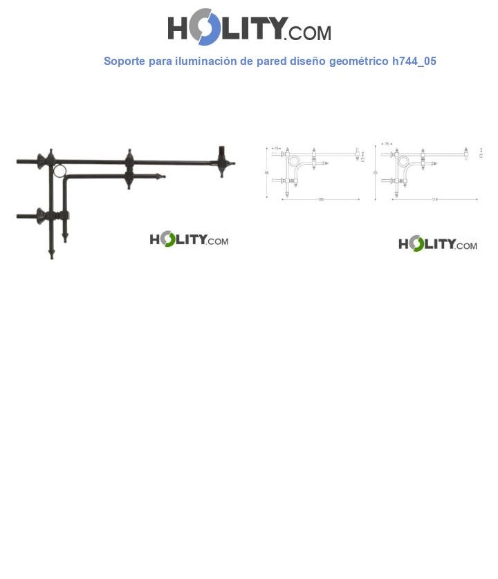 Soporte para iluminación de pared diseño geométrico h744_05