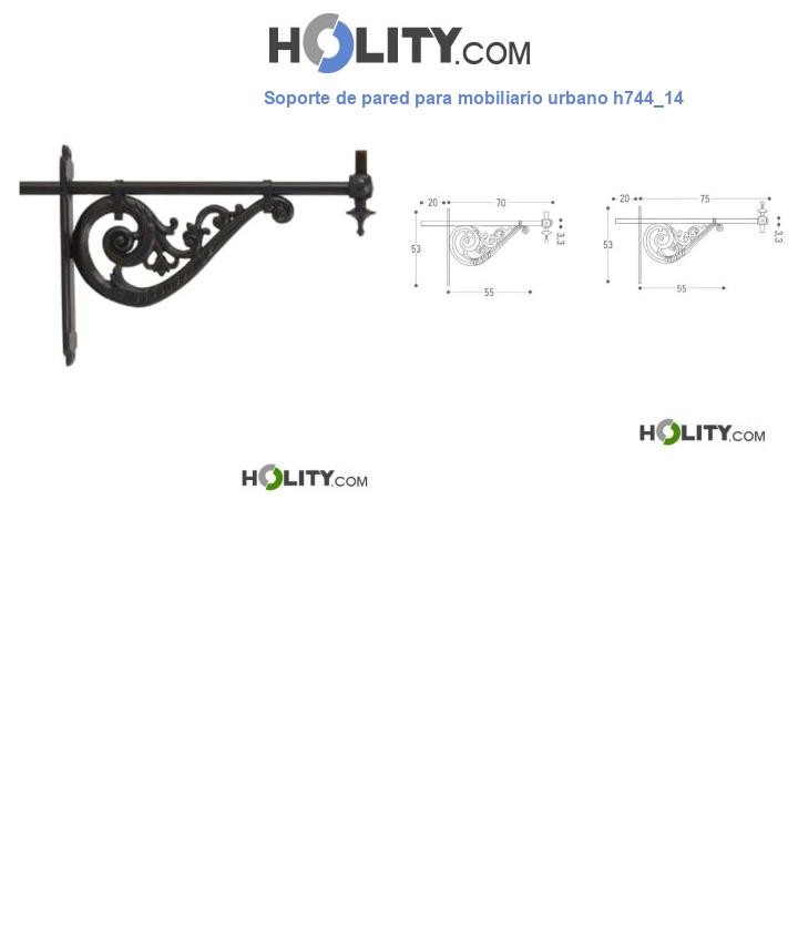 Soporte de pared para mobiliario urbano h744_14