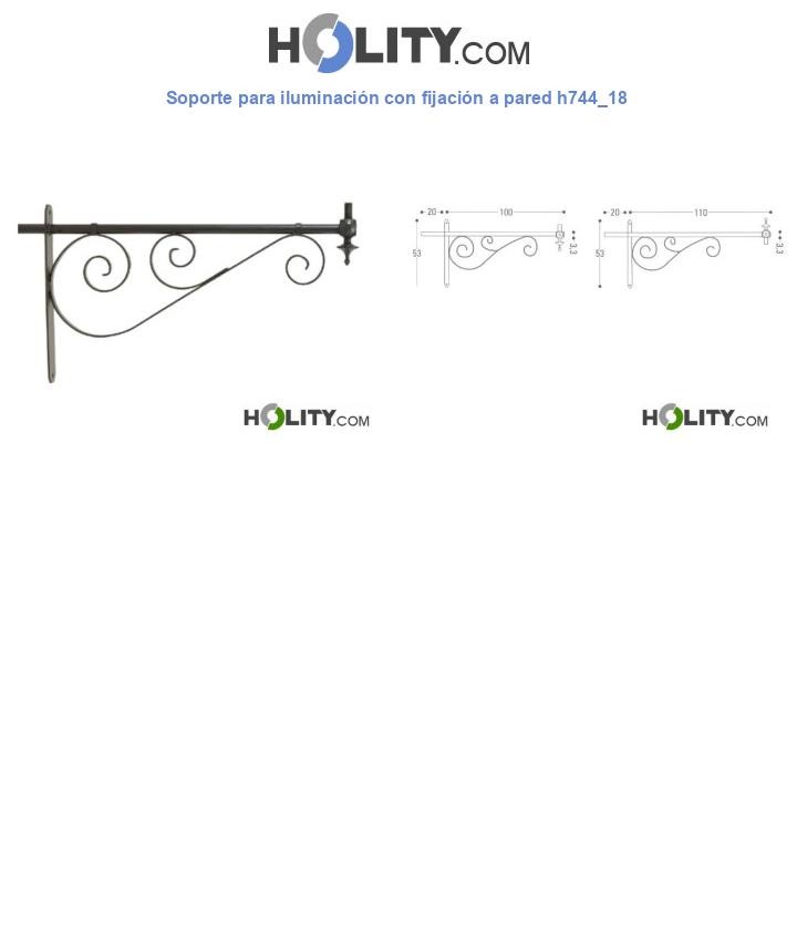 Soporte para iluminación con fijación a pared h744_18