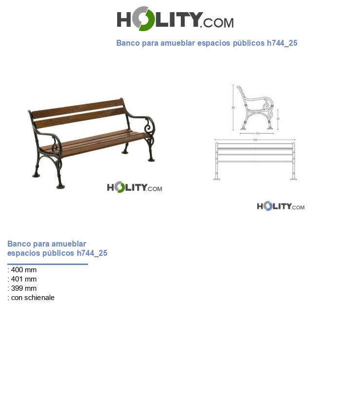 Banco para amueblar espacios públicos h744_25