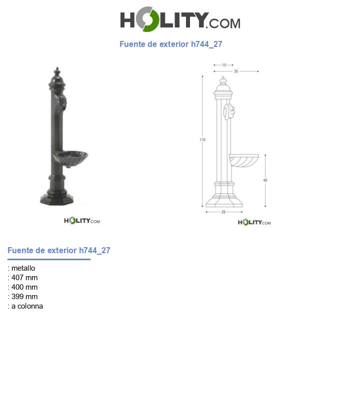 Fuente de exterior h744_27