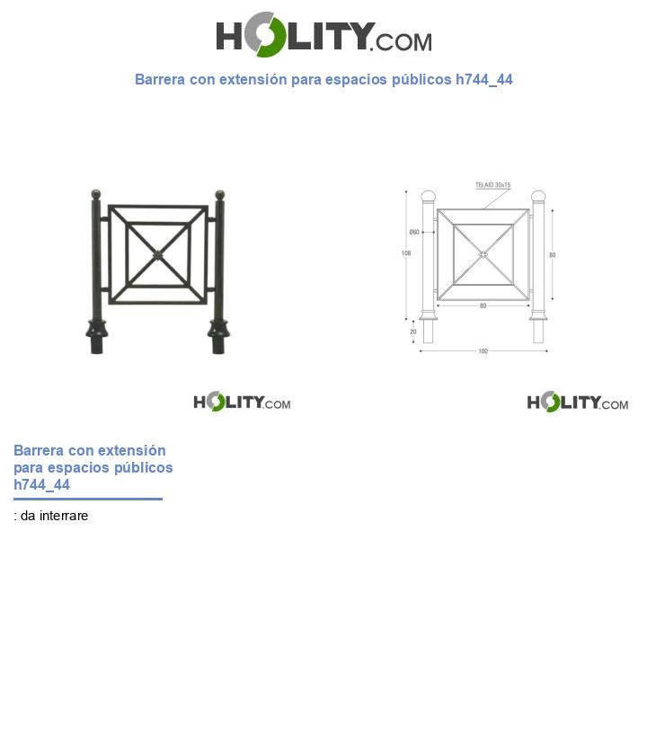 Barrera con extensión para espacios públicos h744_44