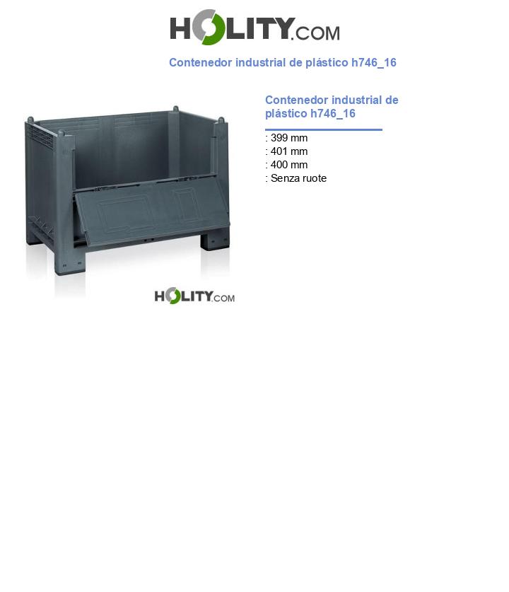 Contenedor industrial de plástico h746_16