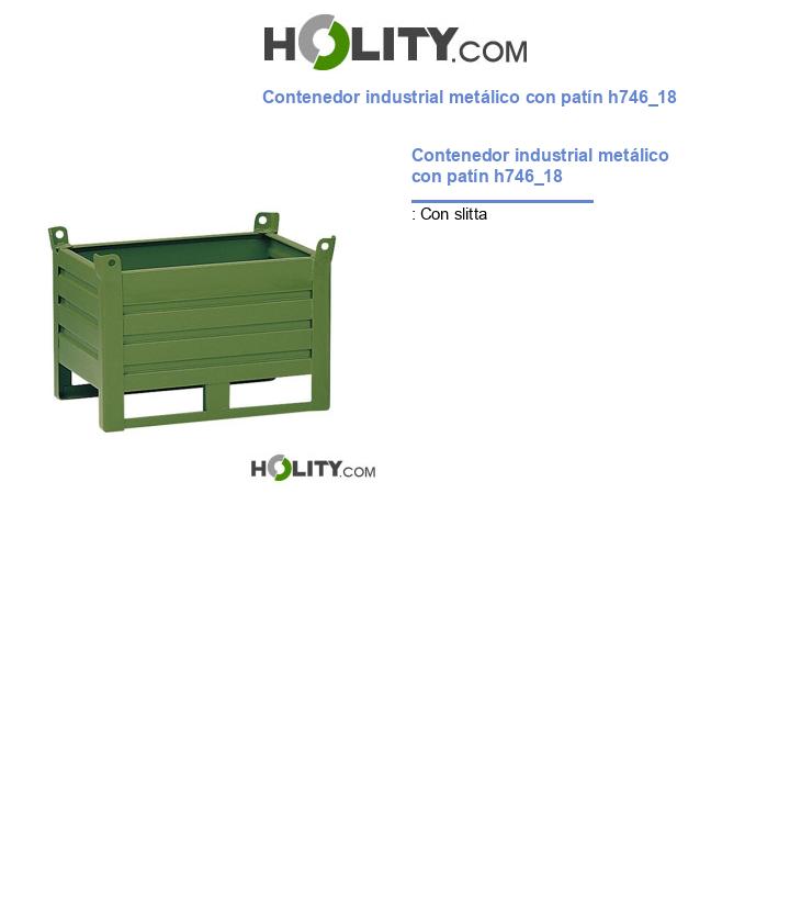 Contenedor industrial metálico con patín h746_18