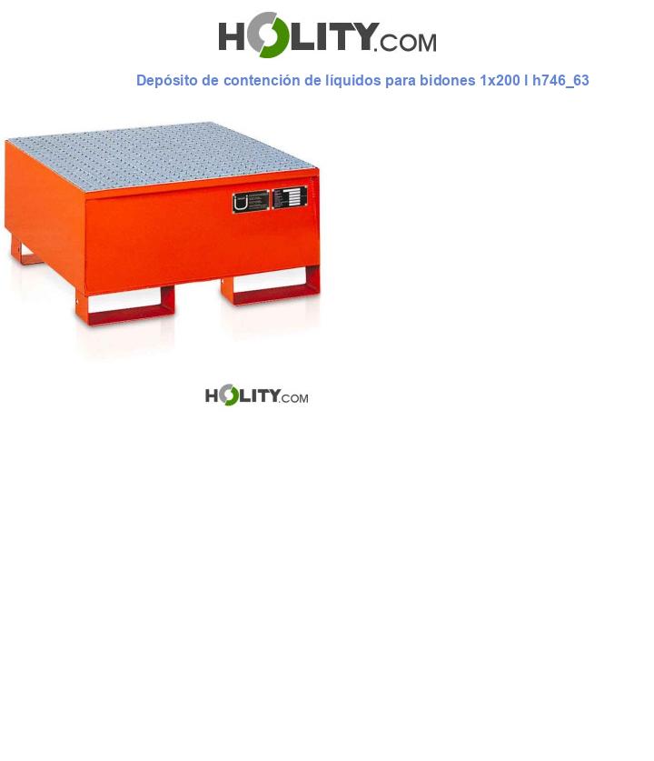 Depósito de contención de líquidos para bidones 1x200 l h746_63