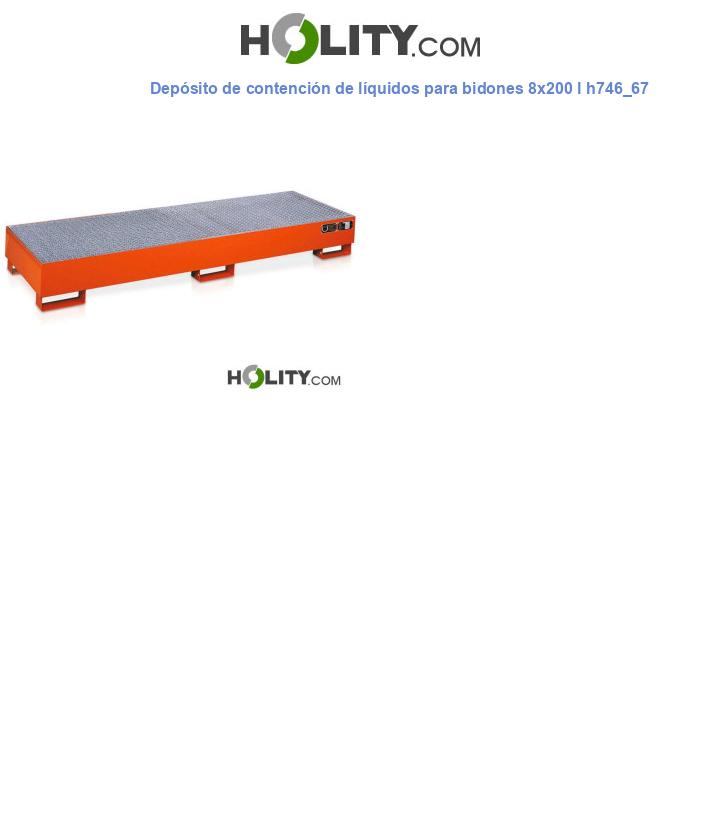 Depósito de contención de líquidos para bidones 8x200 l h746_67