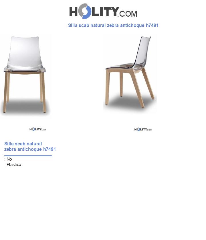 Silla scab natural zebra antichoque h7491