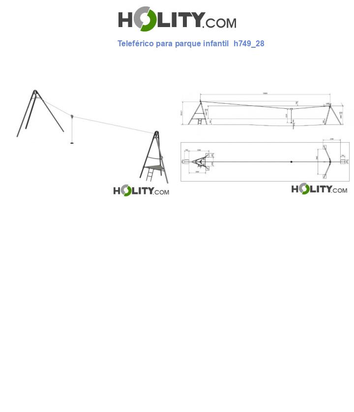 Teleférico para parque infantil  h749_28