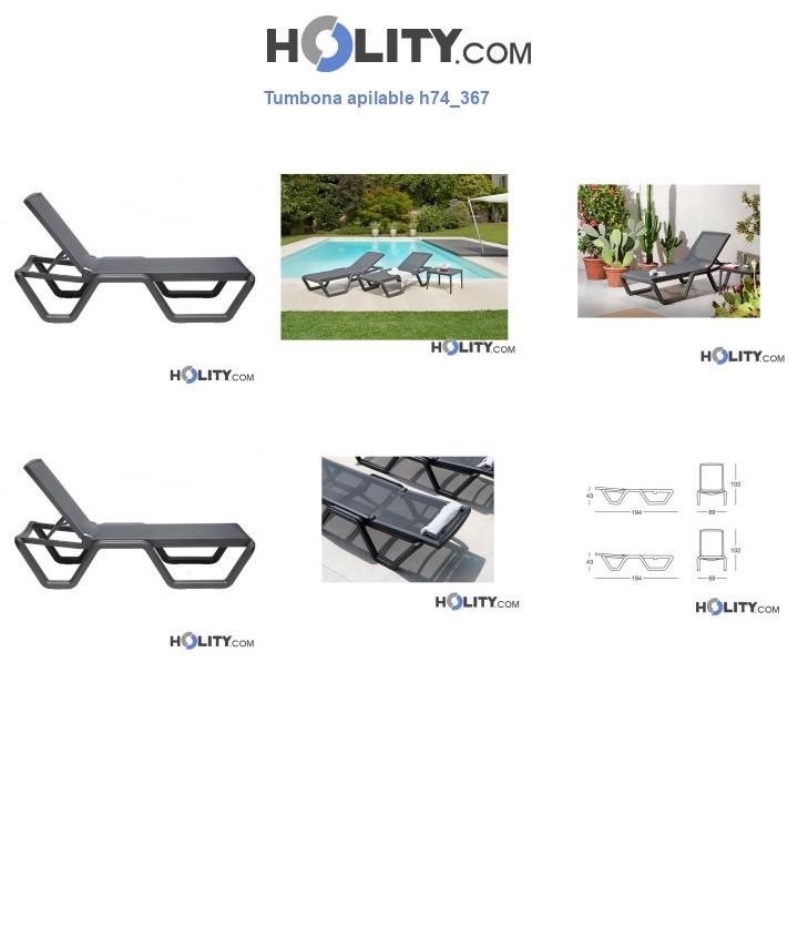 Tumbona apilable h74_367