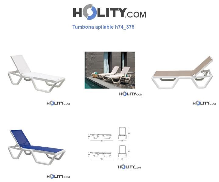 Tumbona apilable h74_375